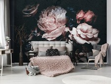 FLOWERS PEONIES Photo Wallpaper Wall Mural Modern Bedroom 🚚FAST Delivery 🚚