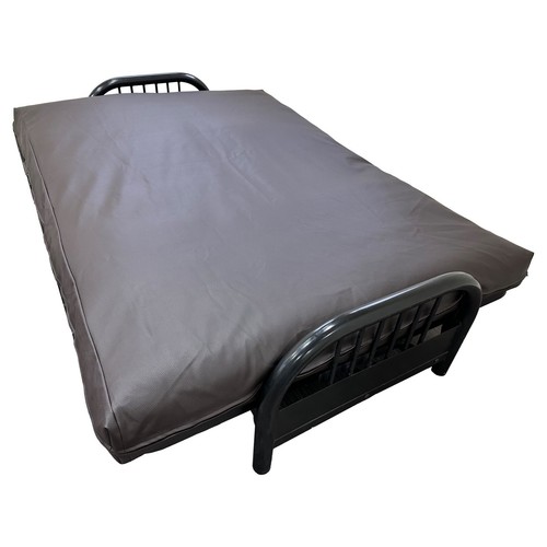 Queen brown leather vinyl - queen,