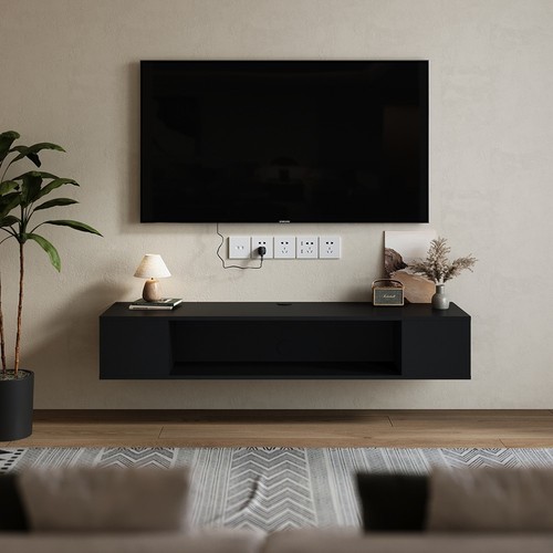 Black floating stand - black,