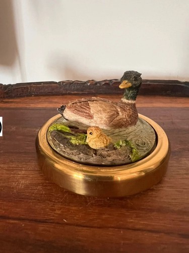 Vtg solid brass - solid, duck