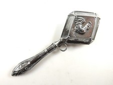 SILVER BABY RATTLE WITH EMBOSSED CHICKEN MARKED 925 SILVER  REF 454/5