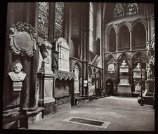 Magic Lantern Slide CHARLES DICKENS GRAVE POETS CORNER C1900 PHOTO LONDON 