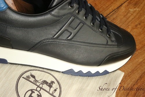 Hermes black blue leather - hermes,