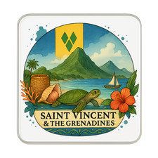 St Vincent and the Grenadines Fridge Magnet: Cute Handmade Travel Souvenir Gift