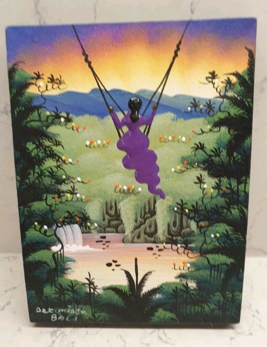 Bali canvas painting - , signed