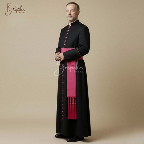 Black roman clergy cassock - roman,