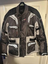Tuzo Outback Waterproof Armoured Motorcycle Jacket Grey – Size L, Good Cond