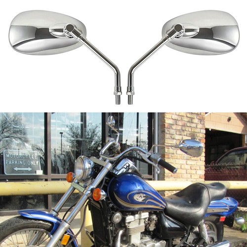 Chrome motorcycle mirrors 10mm - motorcycle,