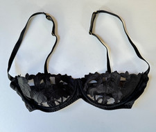 Coco de Mer balconette black lace bra 32DD