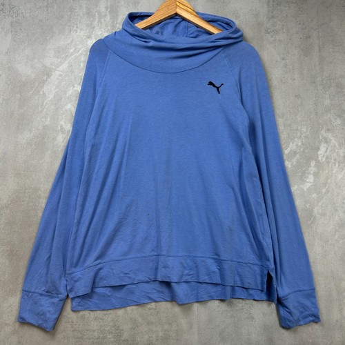 Puma hoodie womens blue - womens, cowl