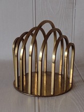 Vintage Arch Brass Letter Rack - Desk Tidy  Heavy mid century English.