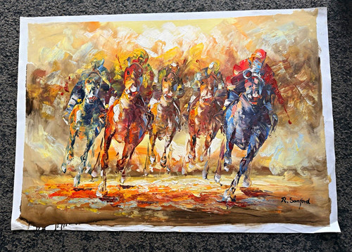 Impressionist horse racing - impressionist,
