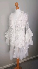 White Beaded Wedding Jacket