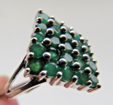 New Gemporia 2.34ct (25 x 2.75x2.75mm) Colombian Emerald Silver Ring COA UK N