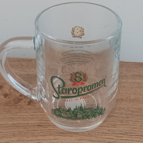 Staropramen half pint tankard - half,