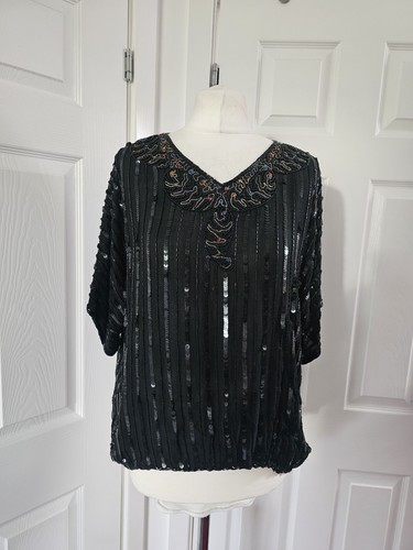 Parigi soir black silk beaded - parigi,