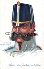 WW1 Paris Color Austrian Officer  V2 Caricature Printed postcard