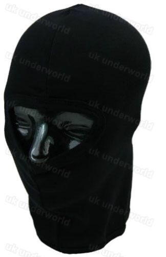 Black balaclava motorbike face - black,