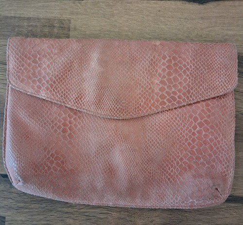 Oasis pink leather snake print - leather,