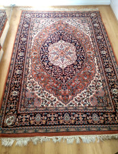 Vintage Hand Knotted Kashmir Rug - Rust Colour - 6ft x 4ft  (183cm x 122cm)
