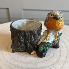 Robin Redbreast Vintage Ceramic Plant Pots/Ornament