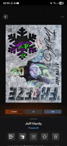Wwe topps digital jeff hardy - topps,