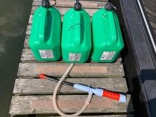 3 x 10L diesel cans and battery operated fuel transfer pump