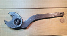 Vintage Easterbrook 10” Swan Neck Adjustable Spanner Old Tools Tractor Mechanic
