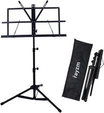 Rayzm Sheet Music Book Stand,Sturdy Portable Folding Metal Stand & Carrying Bag