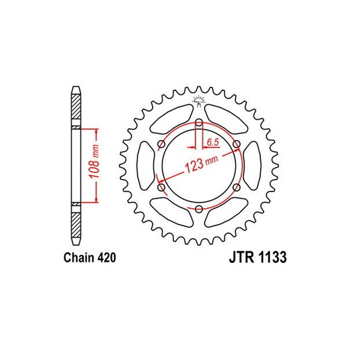 Steel sprocket p420 d53 - p420,
