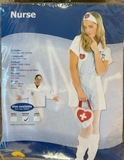 Nurse Party Costume Fancy Dress Womens Sexy Hospital Scrubs Medium 12-14
