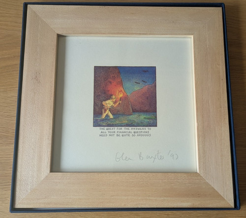 Glenn baxter signed framed - baxter, signed,