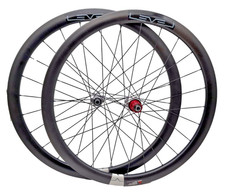 Ribble Level 700c Carbon 40mm Rim 12mm Thru Axle Tubular - 622-20c Wheelset