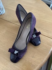Deep Purple. Suede Court Shoes