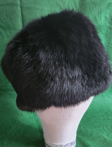 Vintage black fur hat - vintage,