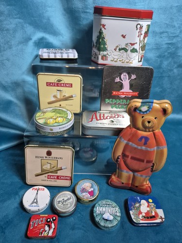 Vintage tin job lot 14pc - lot,