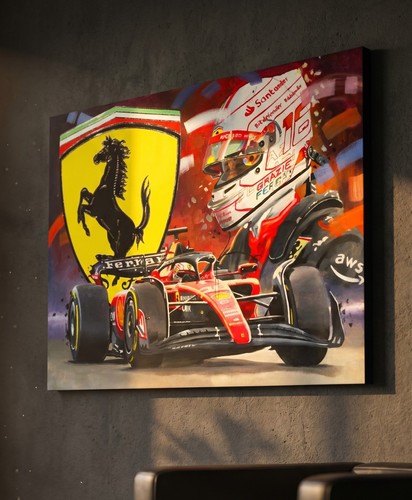 Charles leclerc ferrari - leclerc, canvas