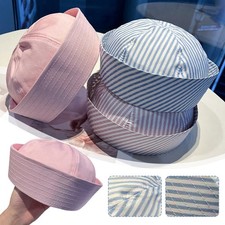 Stripe Cosplay Sailor Hat Versatile Breathable Comfortable Stage Performance Cap