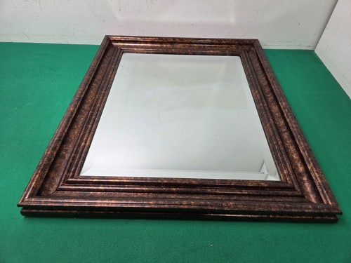Framed bronze coloured bevell - coloured,