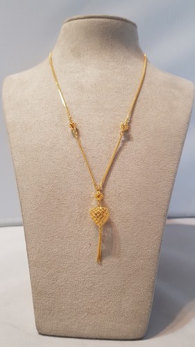 Ball necklace 22ct gold - gold,