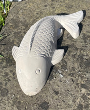 Large hand cast stone koi carp