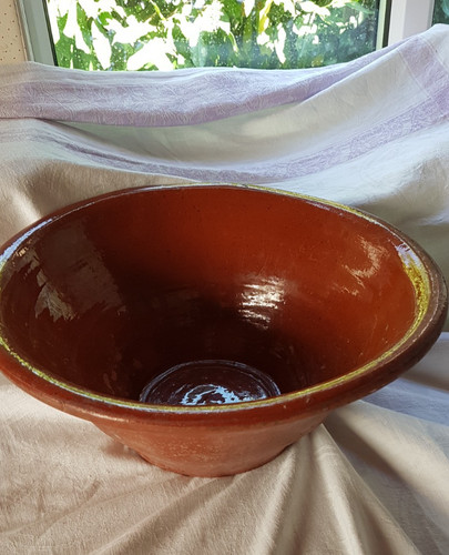 Antique hand thrown terracotta - thrown,