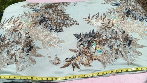 Rare 1950s mcm fabric drape - fabric,
