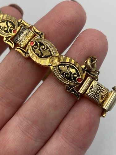 Vintage toledo damascene link - vintage,