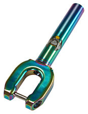 Rainbow Neochrome Fat Thread Less Scooter Forks Pro Stunt Scooter 110mm Wheels