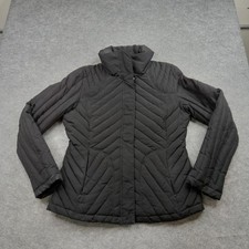 Kenneth Cole Jacket Womens Medium Reaction Black Quilted Down Puffer Coat