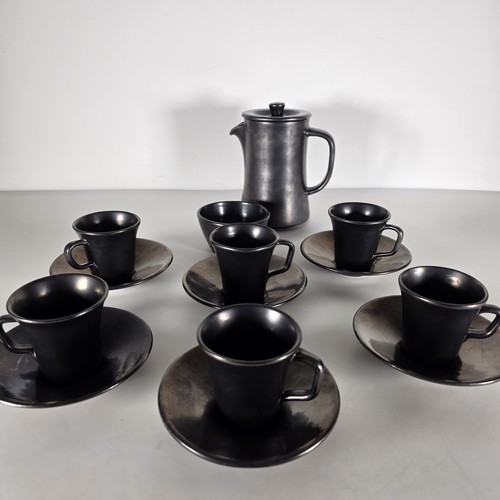 Prinknash pottery coffee set - prinknash,