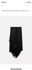 Zara Size M Asymmetric Pinstripe Skirt ZW collection - New With Tags