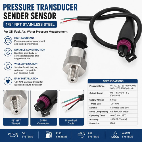Npt pressure sensor - 1/8,