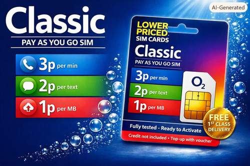Classic sim card pay you - o2,